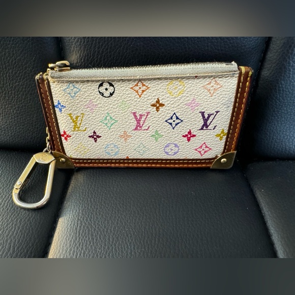 Louis Vuitton Monogram Multicolor Pochette Cles Wallet Coin Purse - Picture 2 of 10